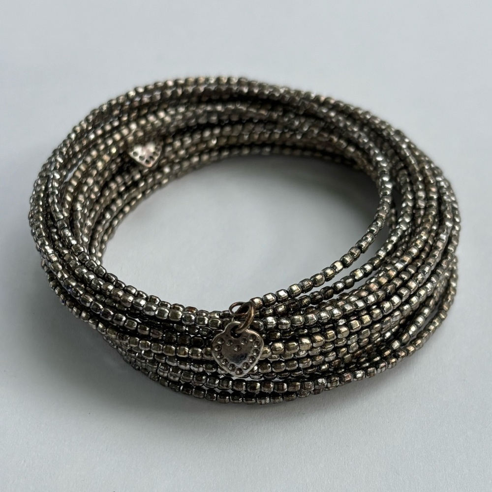 Elegant Silver Beaded Bracelet